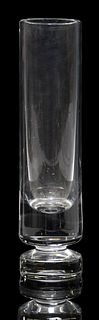 MODERN FRENCH BACCARAT CRYSTAL FOOTED VASE
