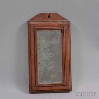 Small Red-painted Pine Hanging Mirror
