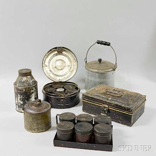Six Tin Containers