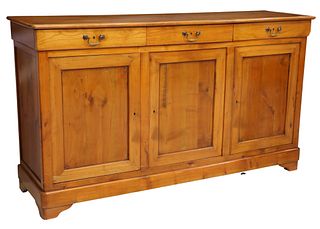 FRENCH LOUIS PHILIPPE STYLE FRUITWOOD SIDEBOARD