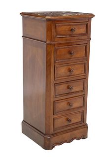 FRENCH LOUIS PHILIPPE MARBLE-TOP NIGHTSTAND