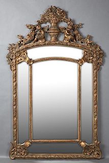 Louis XV Style Copper Gilt Composition Overmantel