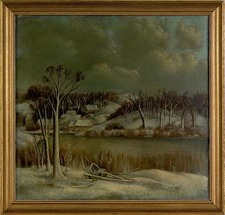 Heinz Fuchs(German, 1886-1961), oil on canvas wint