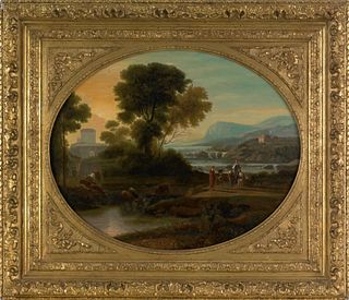 Continental(19th c.), oil on canvas Italianate lan