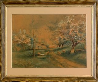 Frank F. English(American, 1854-1922), watercolorn