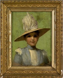 Ida Waugh(American, d. 1919), oil on canvas portra