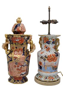 Two 19th English Ironstone Vases