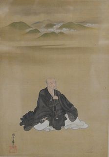 Kano Toun (1625-1694) Watercolor on Silk