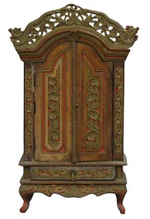 Continental Diminutive Carved Cabinet