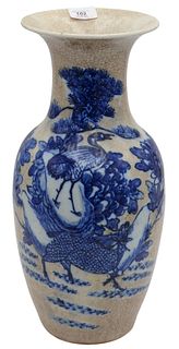 Chinese Blue and White Porcelain Baluster-Form Vase