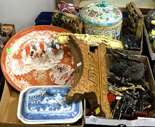 Three Tray Lots of Decorative Asian Items