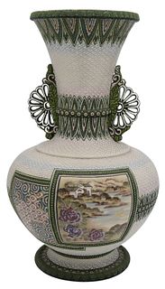 Glazed Earthenware Pear Shaped Vase