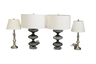 Two Pairs of Contemporary Table Lamps