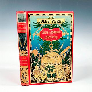 Jules Verne, L'Ecole des Robinsons / Le Rayon-Vert, Globe Dore