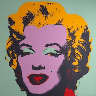 After: Andy Warhol, American (1928-1987) Screenprint in colors on wove paper "Marilyn" Signed and numbered in pen en verso An