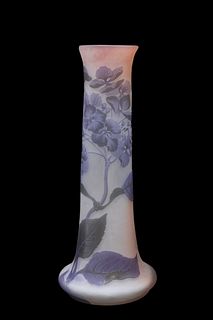 Purple French Cameo Glass Vase