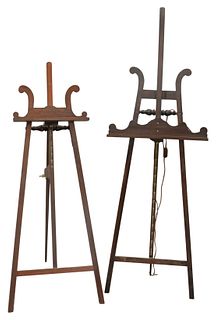 Two Wooden Display Easels