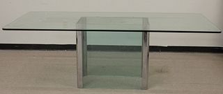 Pace Glass and Chrome Dining Table