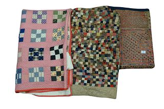 Three Handmade Patchwork Quilts