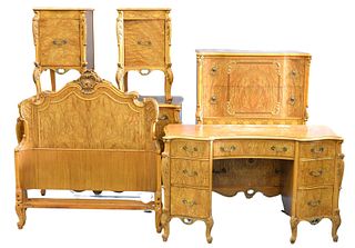 Seven Piece Louis XV Style Bedroom Set
