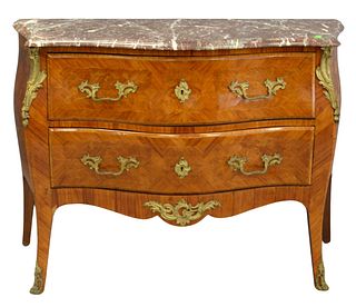 Louis XV Style Inlaid Commode