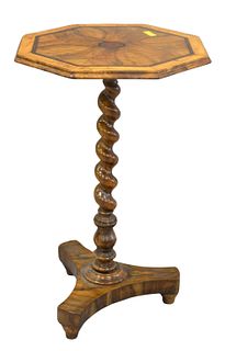 Rosewood Inlaid Octagonal Candle Stand