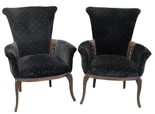 Pair of Upholstered Parlor Chairs