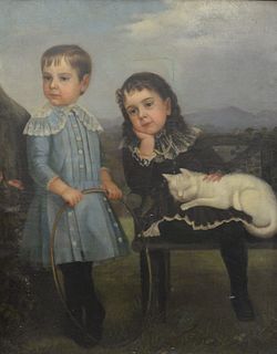 Full Length Portrait of Two Children 
