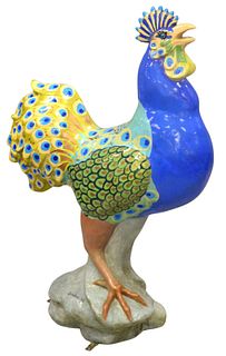 Large Rooster Paper Mache Sculpture