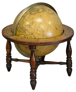 Table Globe on Turned Legs