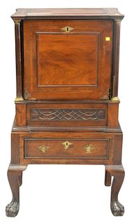 George III Mahogany Desk/Cabinet