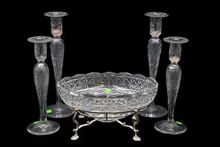 Five Piece Pairpoint Crystal Group
