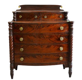 Federal Mahogany Bowed Front Chest