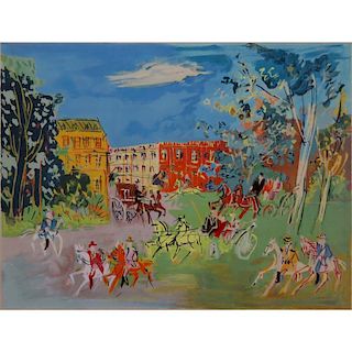 Jean Dufy, French (1888-1964) "La Bois du Boloinge" Color Lithograph Signed and Numbered 92/225 in Pencil