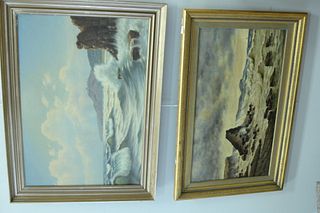 Two Oil On Canvas Seascapes