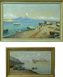 Two Luca Papaluca (Italian 1890-1934) Oil on Canvas
