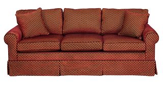 Carlyle Three Seat Cut Velvet Sleeper Sofa