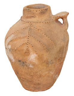 African or Oceanic Large Hand-Built Pottery Jar