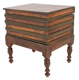 Faux Leather Bounded Books Secret Box End Table