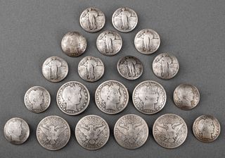 Early U.S. Silver Coin Mounted Brooches, 20