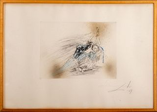 Salvador Dali "The Reader" Artist Proof Drypoint