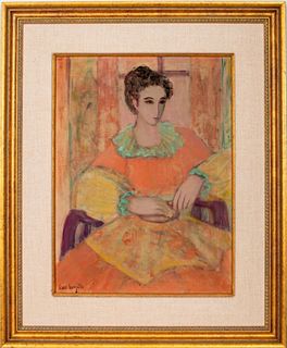 Sidnee Livingston Seated Woman Oil on Canvas