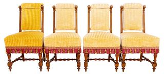 Victorian Mahogany Side Chairs, 4