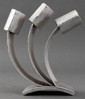 Paula Meizner "Shin" Judaica Aluminum Sculpture