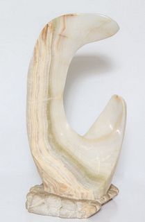Mario Guti Carved Onyx Biomorphic Sculpture