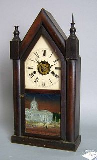 Forestville mahogany steeple clock, ca. 1850, with