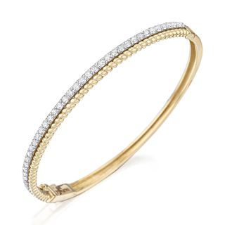 Diamond Gold Bangle Bracelet
