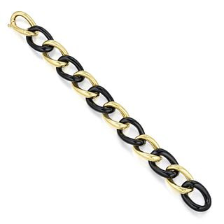 Onyx and Gold Link Bracelet