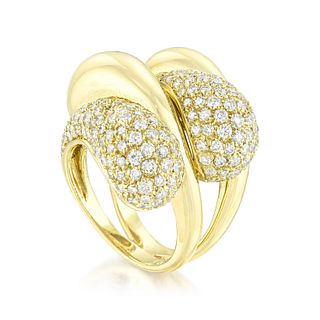 Teardrop Diamond Gold Ring