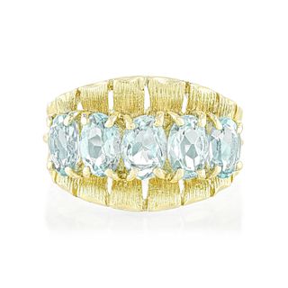 H. Stern Aquamarine Gold Ring
